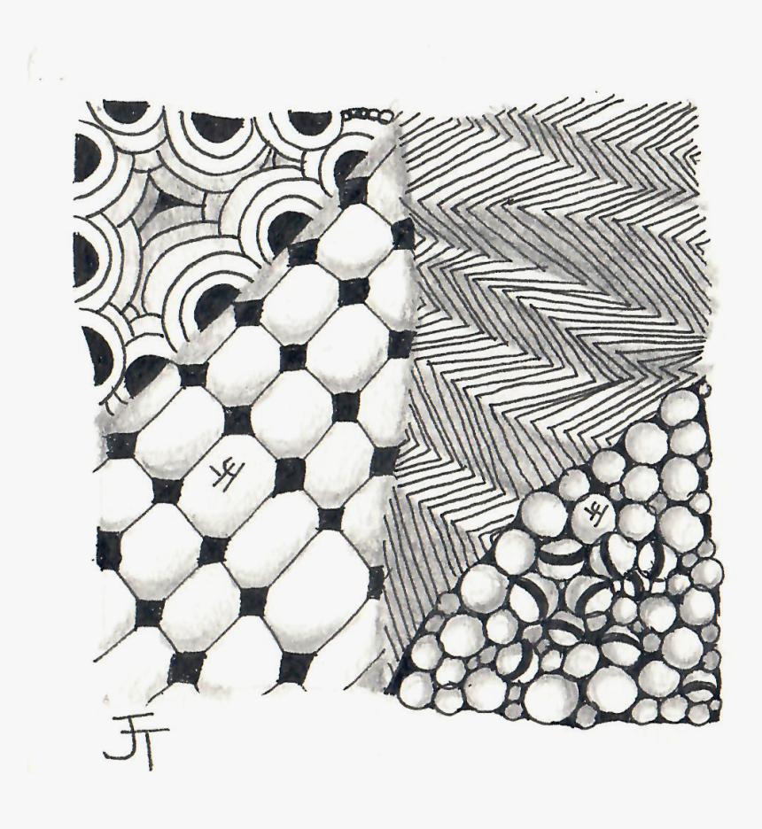 A Taste Of Zentangle ~ First Tile - Illustration, HD Png Download