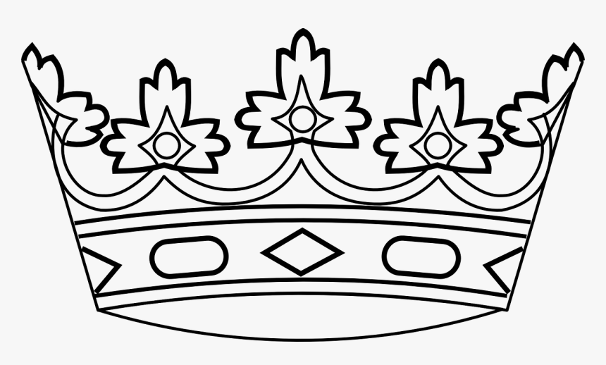 Crown Clipart Black And White Png, Transparent Png