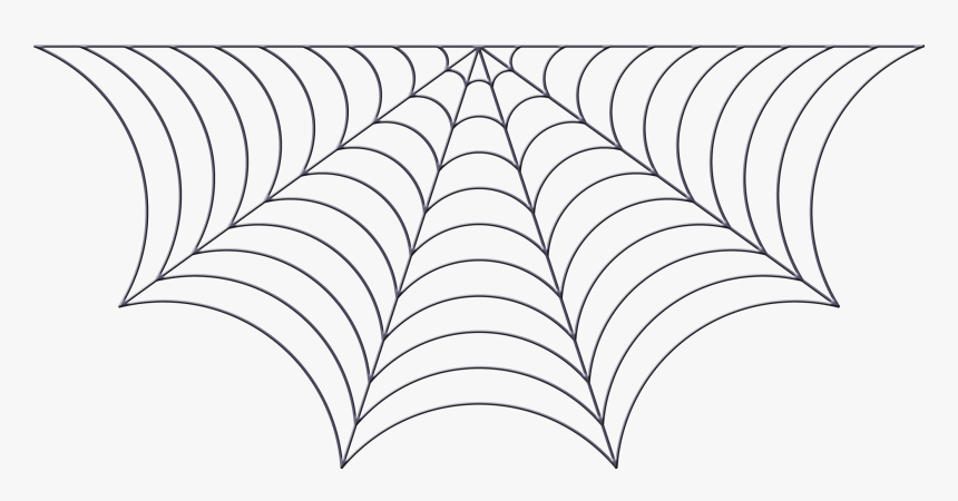 Spiderweb Clipart Food Web - Spider Web Drawing Transparent, HD Png Download