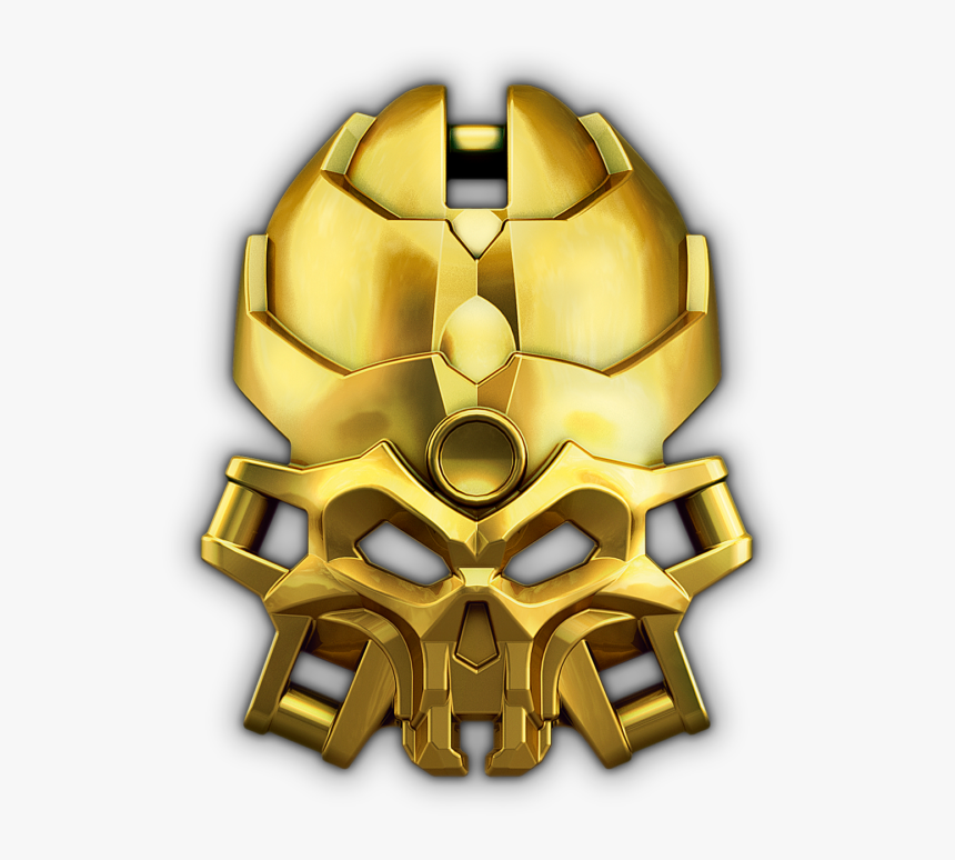 Skull Golden Mask - Bionicle Skull Spider Mask, HD Png Download