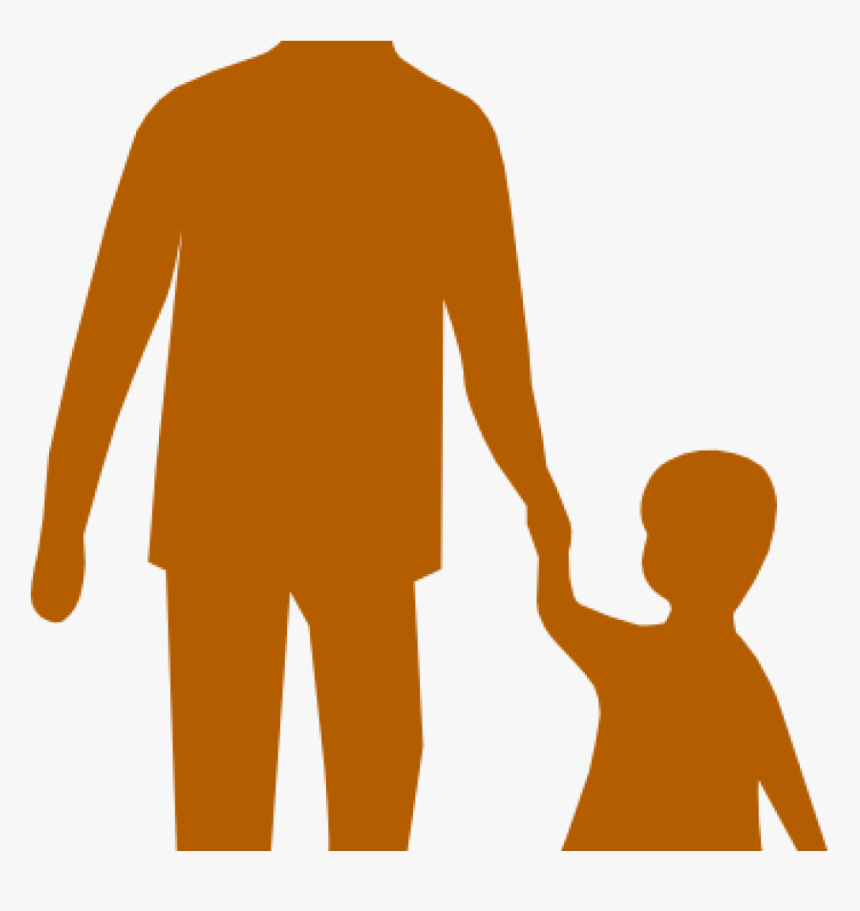 Adult Clipart Purple Adult Child Holding Hands Clip - Holding Hands With Adult Clipart, HD Png Download