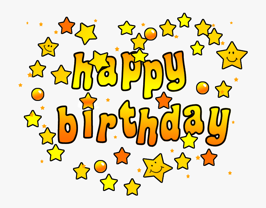Birthday Clip Art And - Yellow Birthday Png, Transparent Png