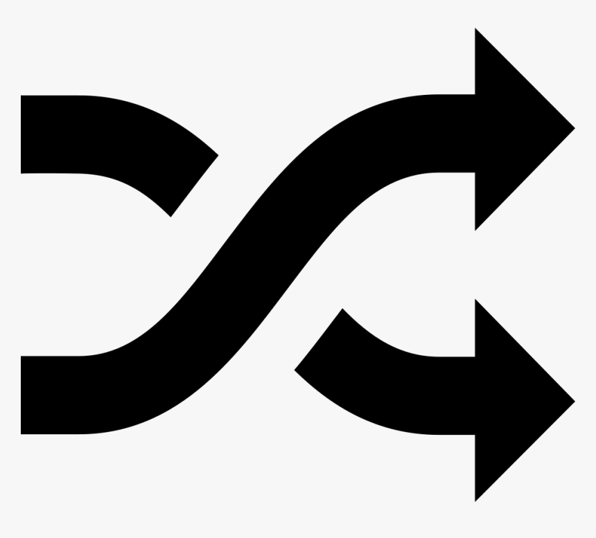 Swoosh Svg Font - Shuffle Icon Png Vector, Transparent Png