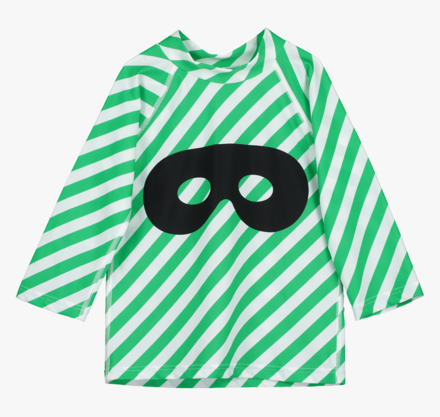 Beau Loves Green Diagonal Stripes Hero Mask Swim Top - Stock Exchange, HD Png Download