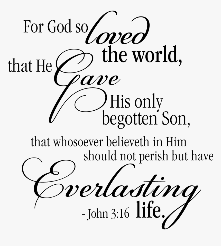 John 3 16 Png, Transparent Png , Transparent Png Image PNGitem