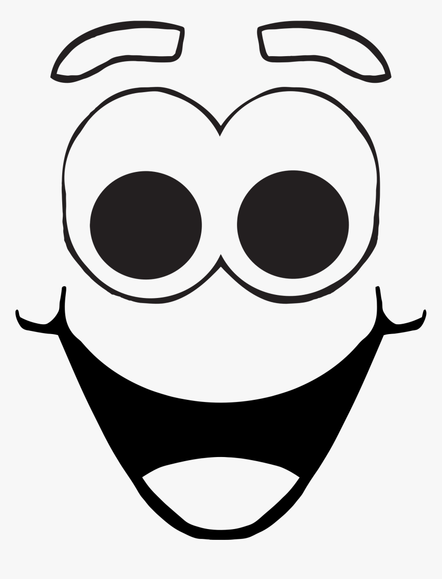 Eyes Black And White Clipart Eye Outline - Eyes And Mouth Clipart, HD Png Download