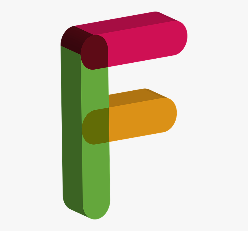 Transparent Letras 3d Png - Letter F 3d Png, Png Download