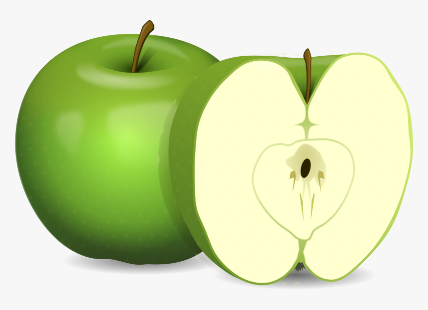 Apple Wedge Cliparts - Green Apples Clip Art, HD Png Download