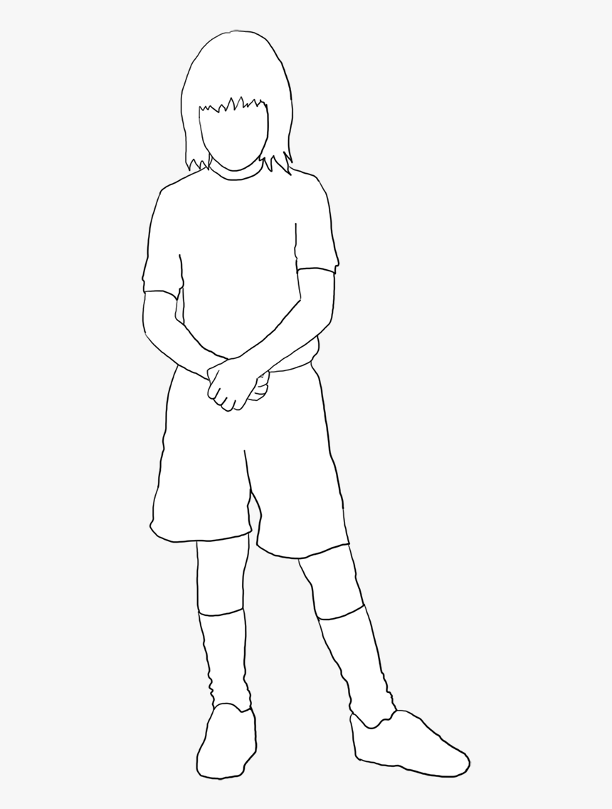 White-silhouette Of Girl In Shorts - Girl Silhouette White Png, Transparent Png