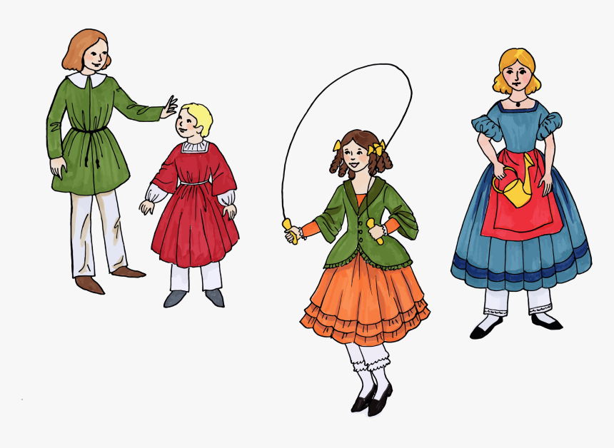 Vintage Children Illustration Public Domain, HD Png Download
