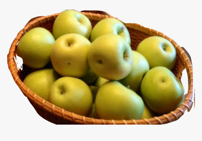 #basket #apples #green #wicker #freetoedit - Granny Smith, HD Png Download