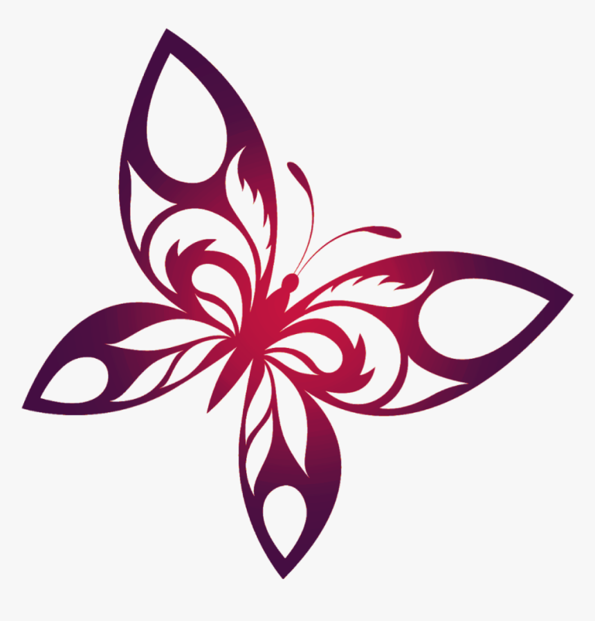 #butterfly #mariposa #silhouette #shape #figura #vector - Butterfly Designs Black And White, HD Png Download
