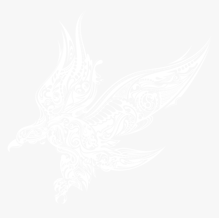 Eagle Zentangle White - Channel 4 Logo White, HD Png Download
