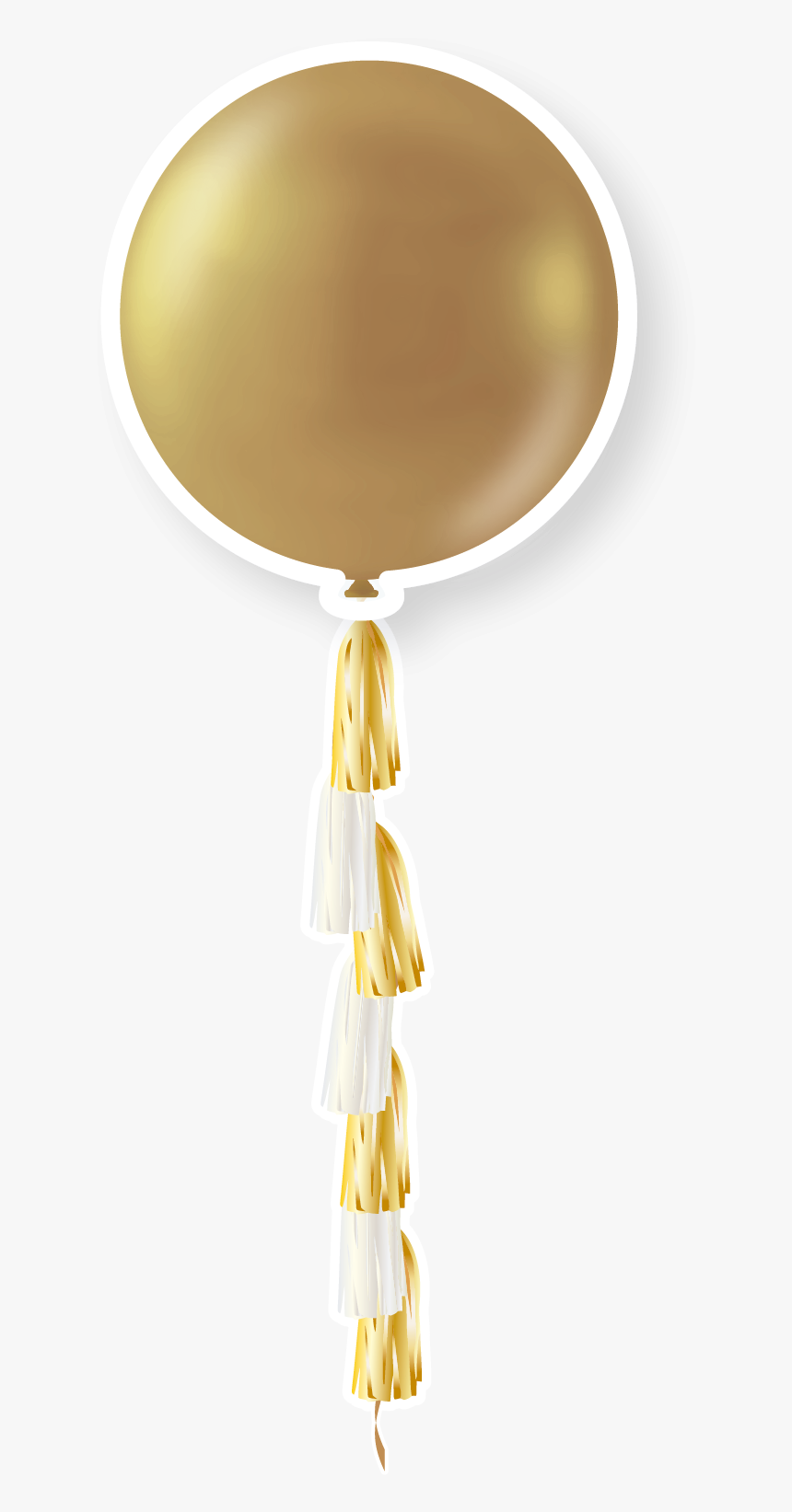 Transparent Tassels Png - 36 Golden Balloon 1pc, Png Download