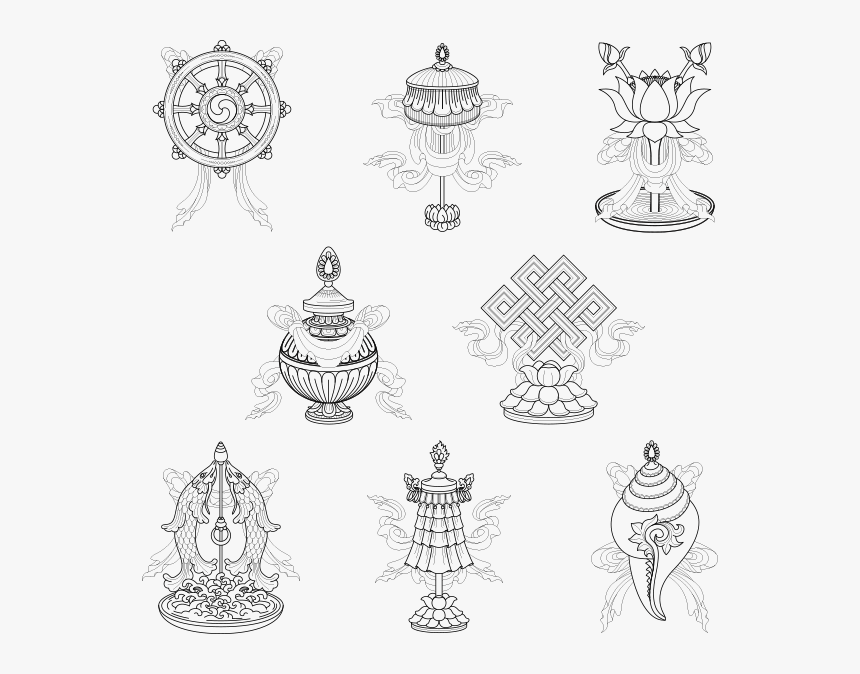 Buddhist Symbols, HD Png Download