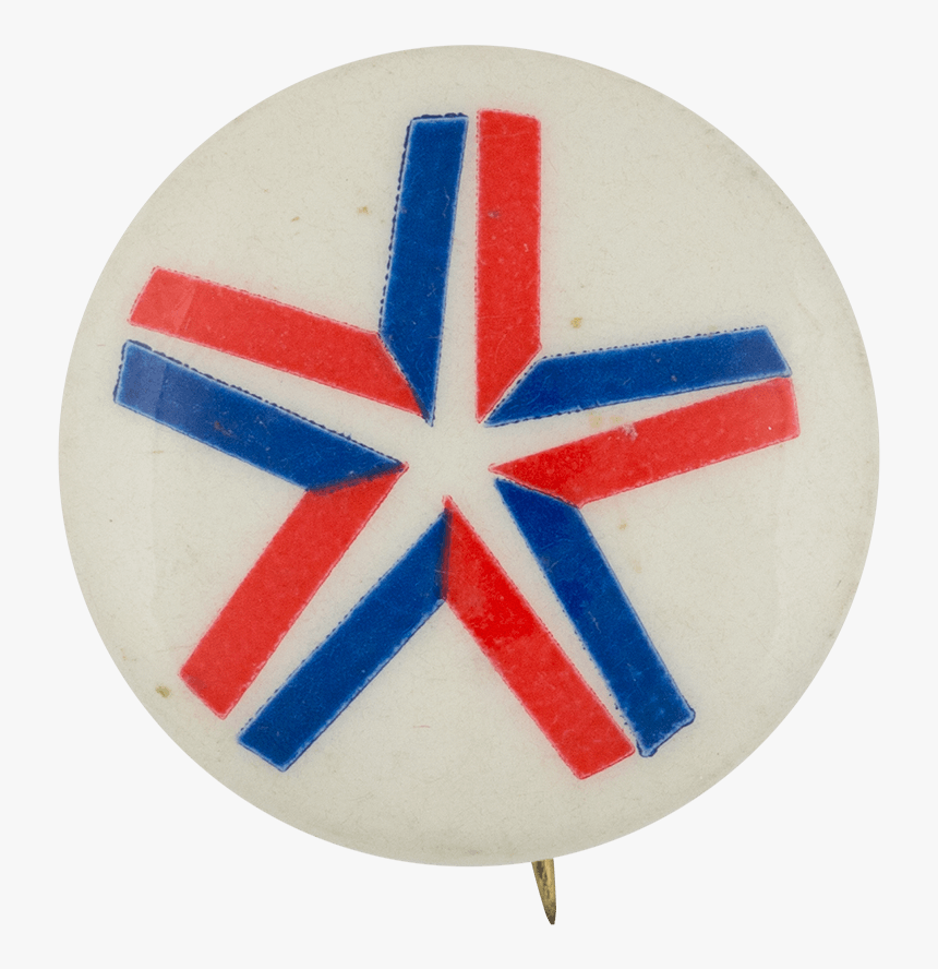 Red White And Blue Star Art Button Museum - Circle, HD Png Download