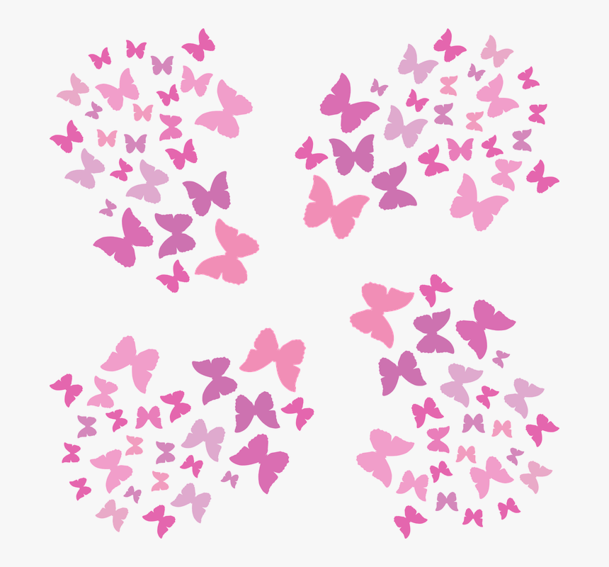 Luck, Romantic, Butterflies, Love, Summer, Butterfly - Mariposas Colores Pasteles Png, Transparent Png