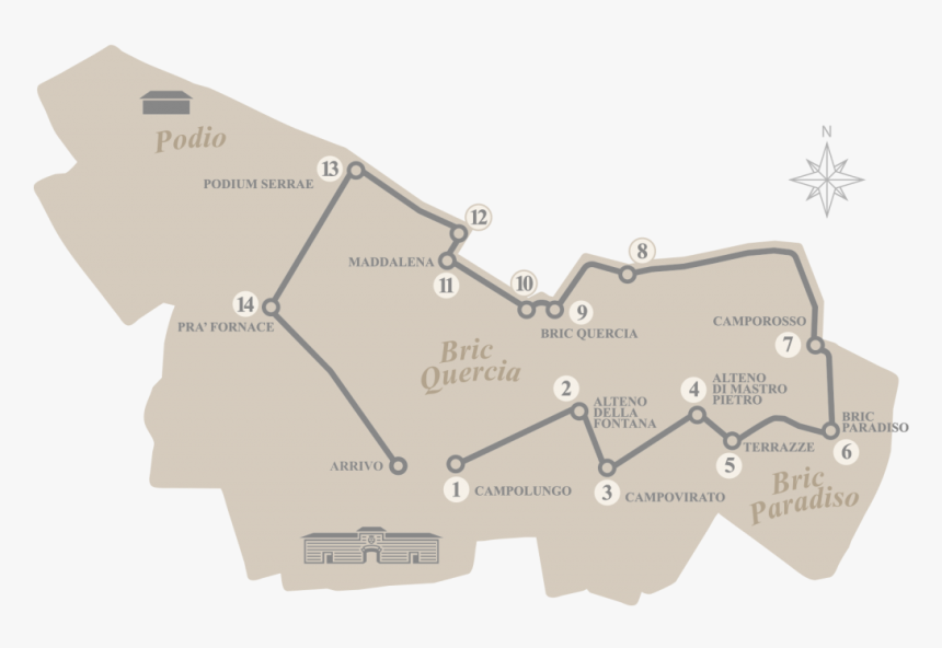 The Location Of The Grape S Road - Tenuta Carretta, HD Png Download