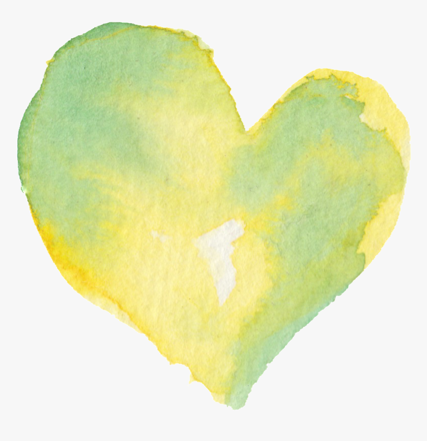 Yellow Heart Love Transparent Decorative Free Download - Heart, HD Png Download