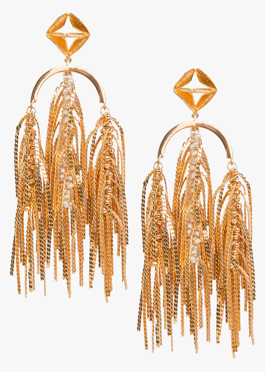 Noveau Tassel Earrings - Gold Tassel Earrings Png, Transparent Png