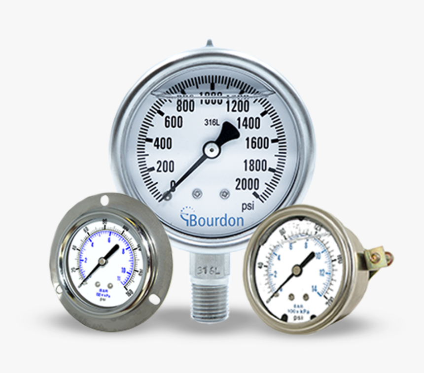 Bourdon Pressure Gauges - Gauge, HD Png Download