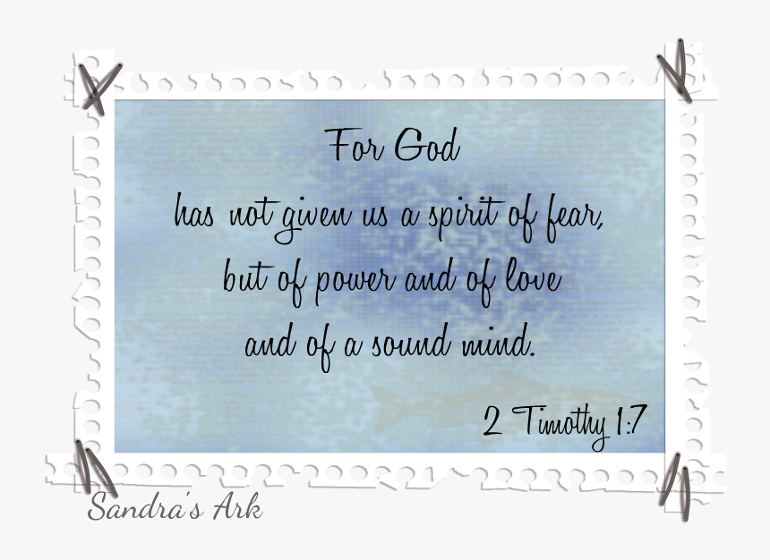 2 Timothy 1 V 7, HD Png Download
