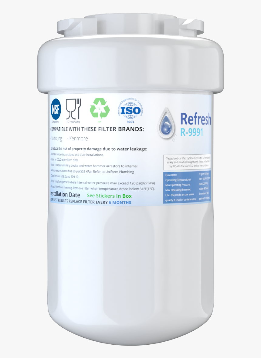 Refresh R-9991 Replacement Water Filter - Water Filter, HD Png Download