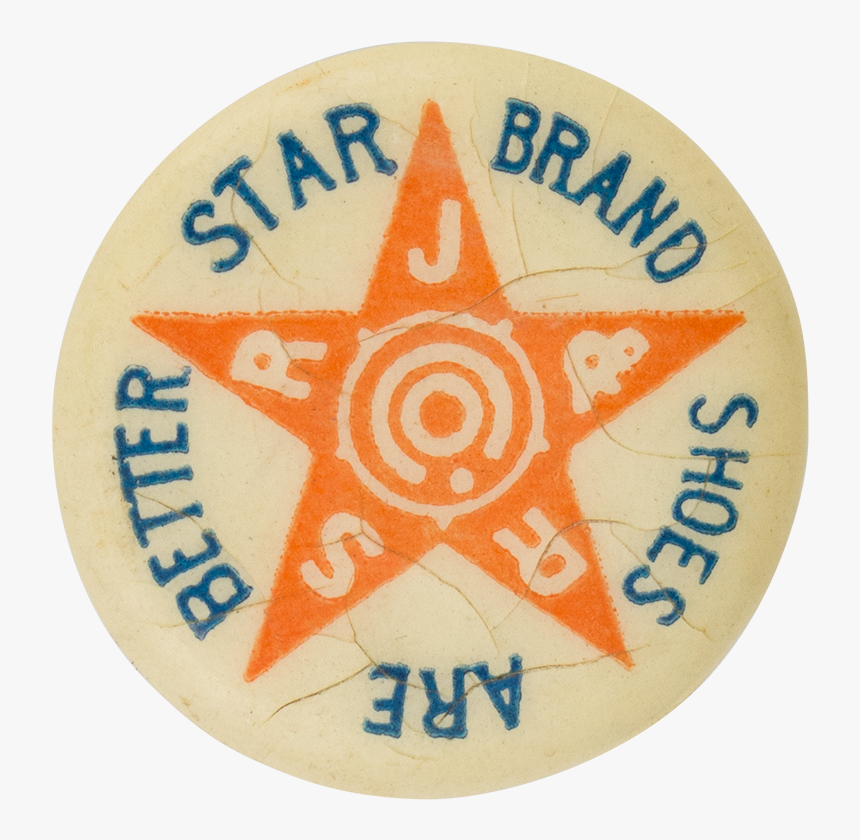 Star Brand Shoes Advertising Button Museum - Star Brand Of Shoes, HD Png Download