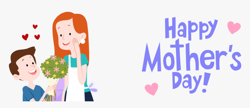 Happy Mother Day Blue Clipart, HD Png Download