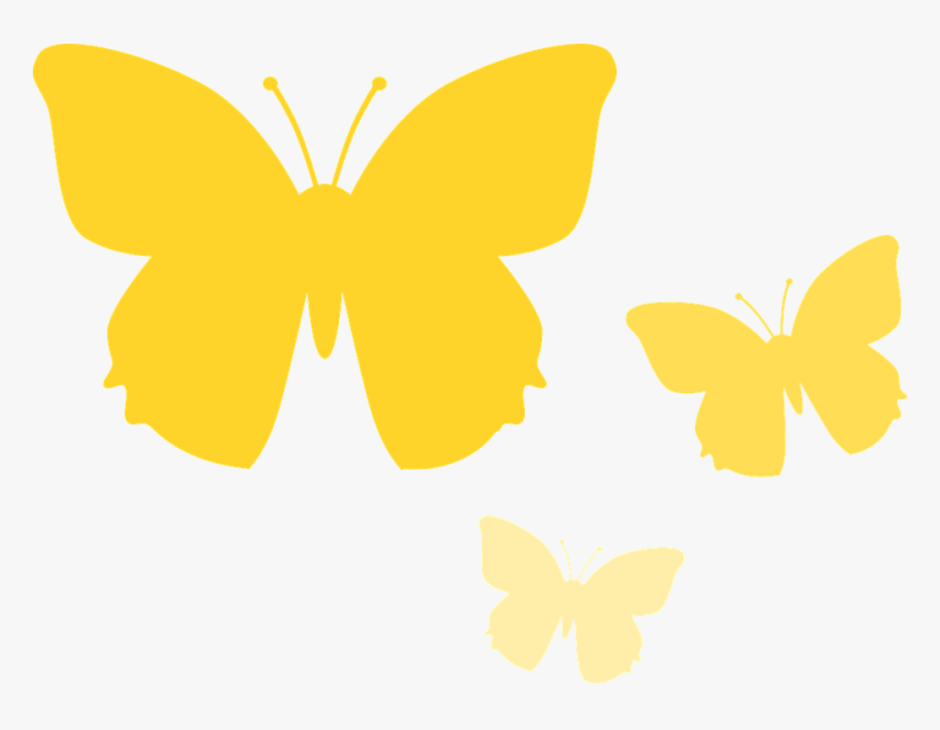 Transparent Background Yellow Butterflies Clipart, HD Png Download