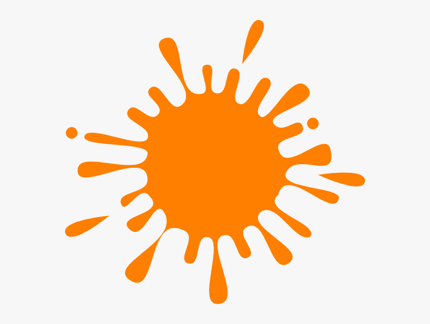 Orange Splash Ink Clip - Purple Splash Of Paint, HD Png Download