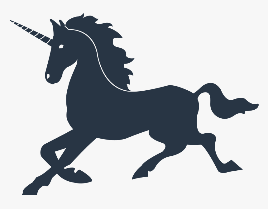 Years From Founding To Unicorn Round - Unicorn Silhouette, HD Png Download