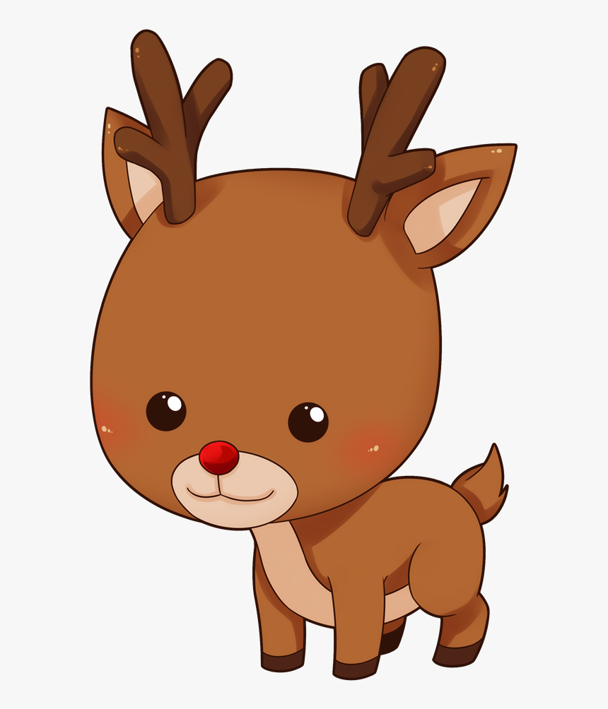 Reindeer Png Image Transparent Free Download - Deer Clipart Cute, Png Download