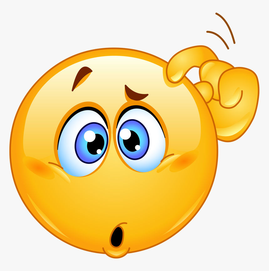 Confused Happy Group Png - Smiley Wondering, Transparent Png