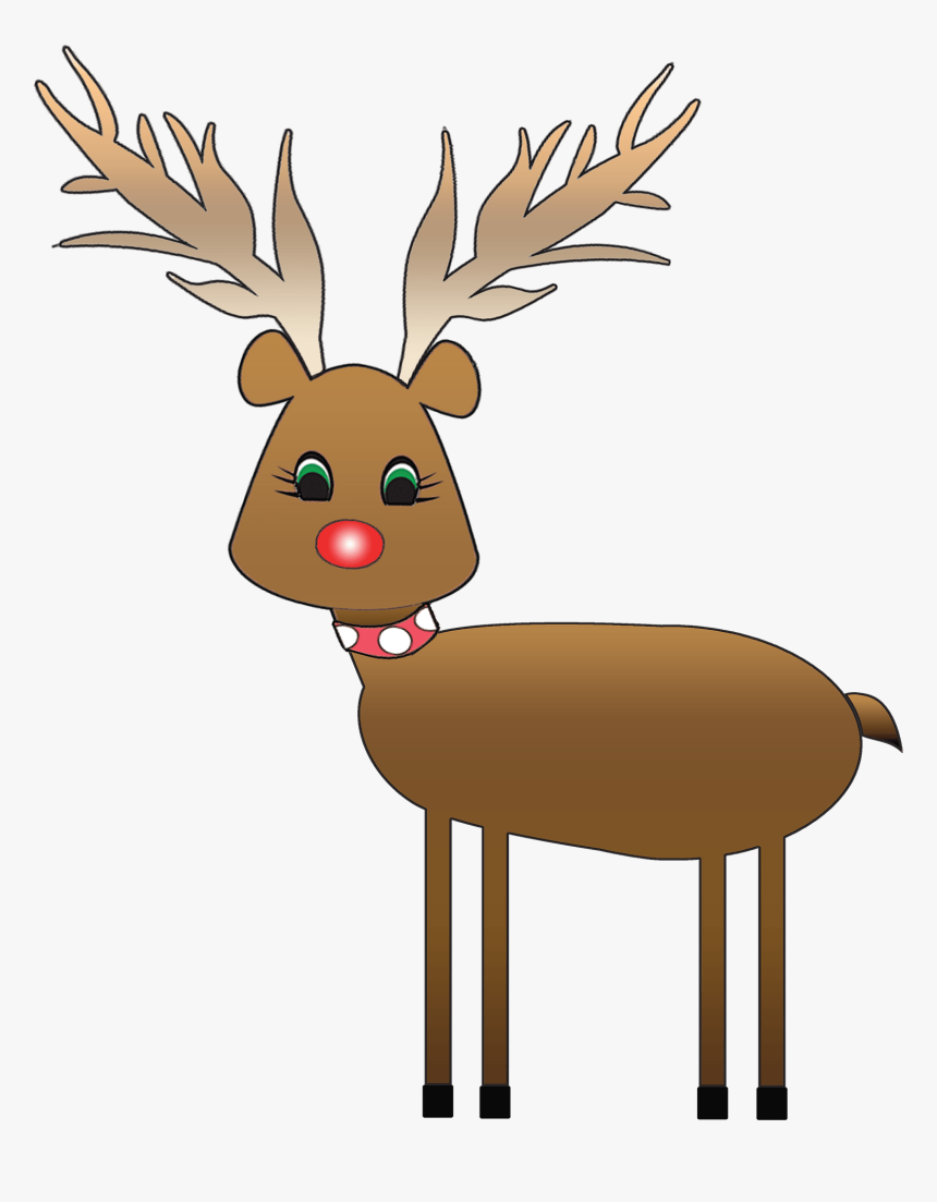 Christmas Reindeer Rudolf - Christmas Day, HD Png Download