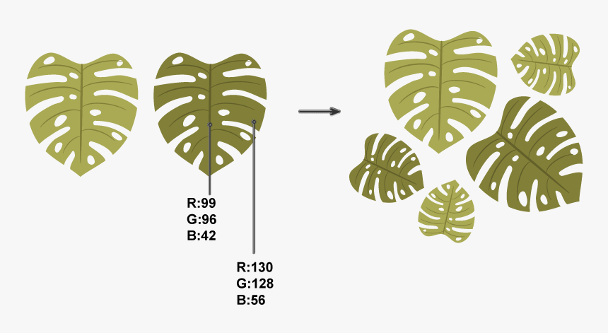 Transparent Monstera Leaf Png - Illustration, Png Download