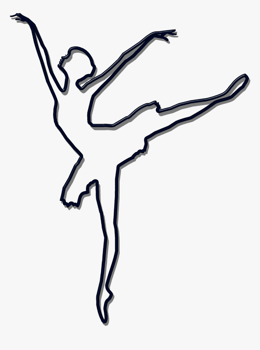 Ballet Black Silhouette Free Picture - Line Art Ballet Silhouette, HD Png Download