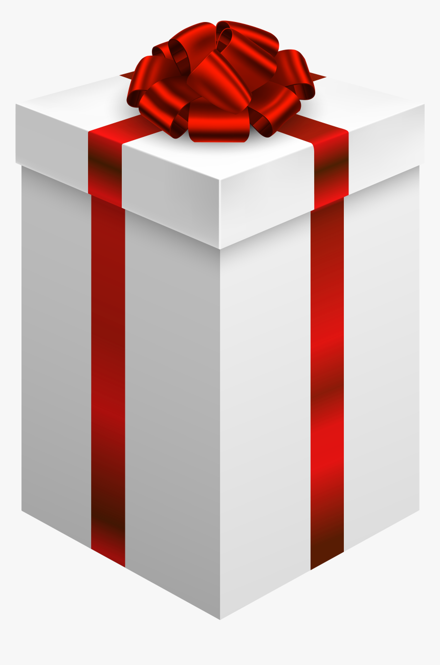 Gift Box With Red Bow Png Clipart - Gift Box Png Transparent, Png Download