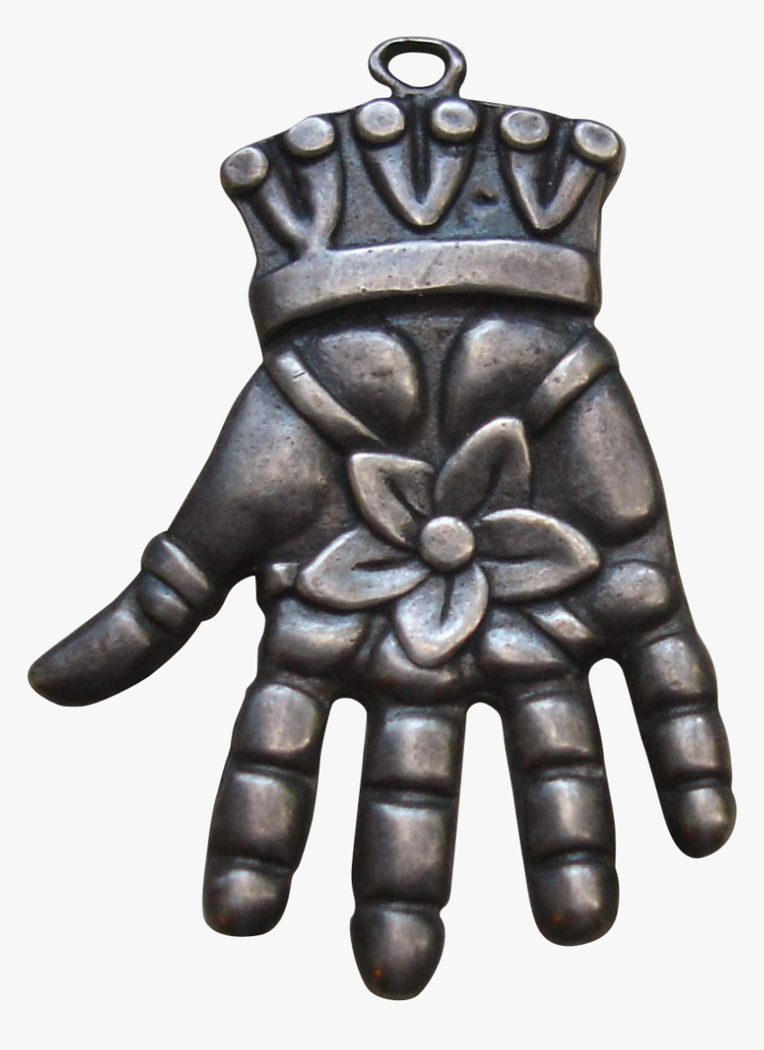 Beautiful Antique Hamsa, Hand Of God Sterling Pendant - Pendant, HD Png Download