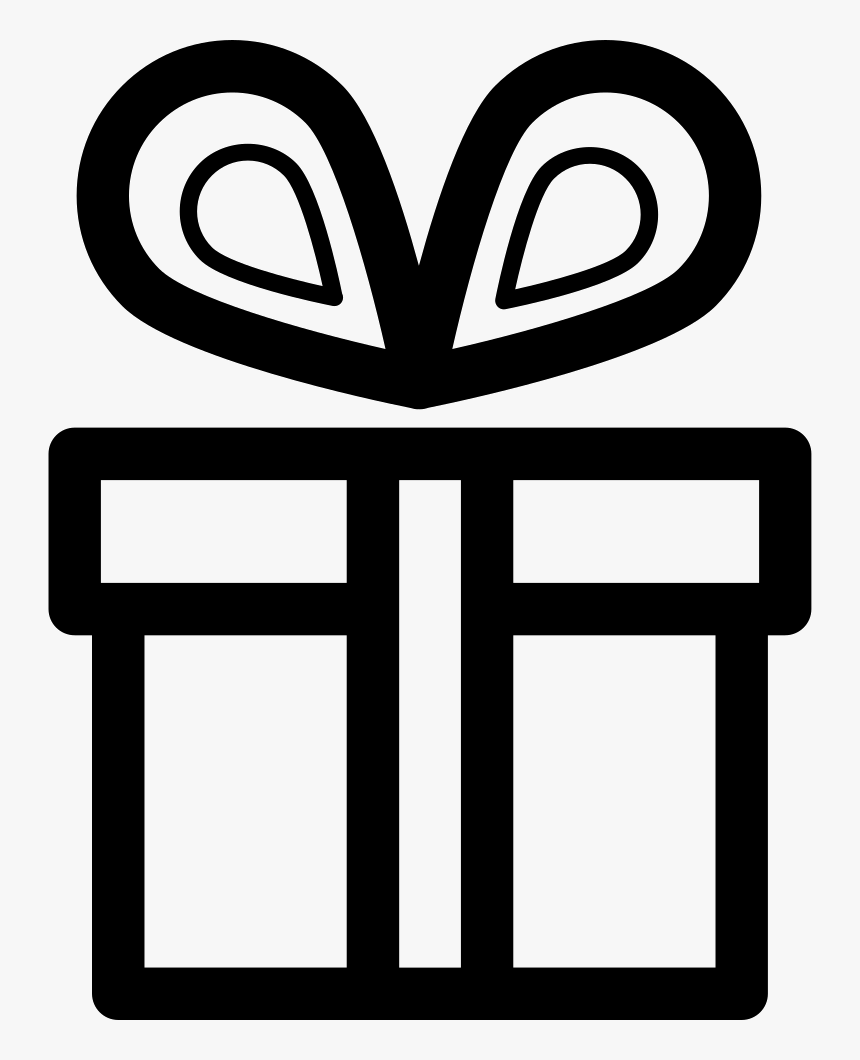 Present Box With Big Ribbon - Gift, HD Png Download