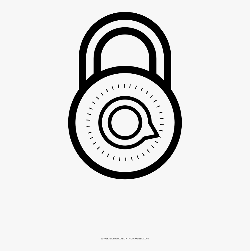 Cadeado Coloring Page - Circle, HD Png Download