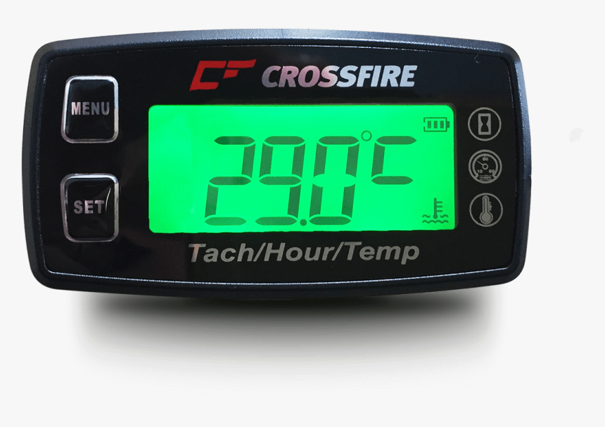 Crossfire Hour Meter Tachometer Temperature Guage - Tachometer, HD Png Download