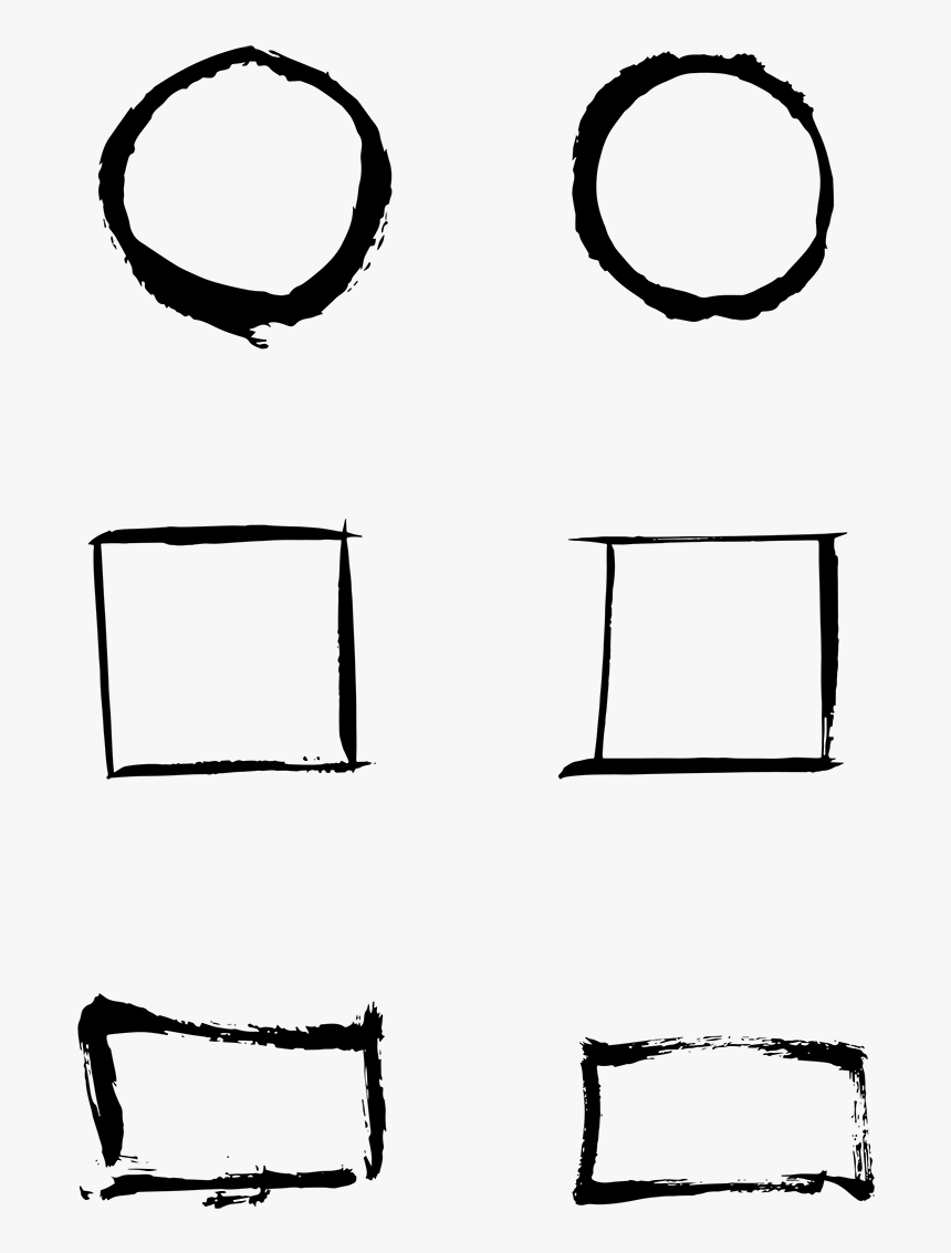 Simple Border Ink Element Png And Vector Image - Drawing, Transparent Png