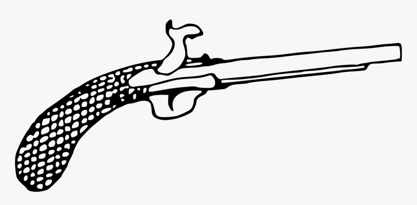 Flintlock Pistol Firearm Rifle - Flintlock Pistol Clipart, HD Png Download