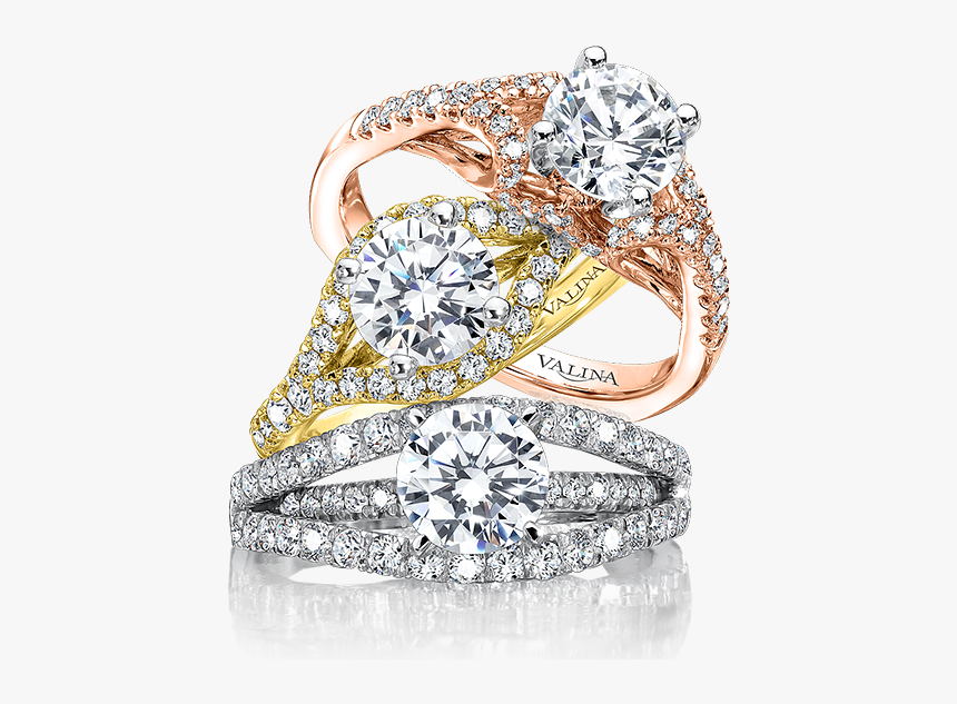 Rose, White Or Yellow Gold Engagement Rings - Engagement Ring, HD Png Download