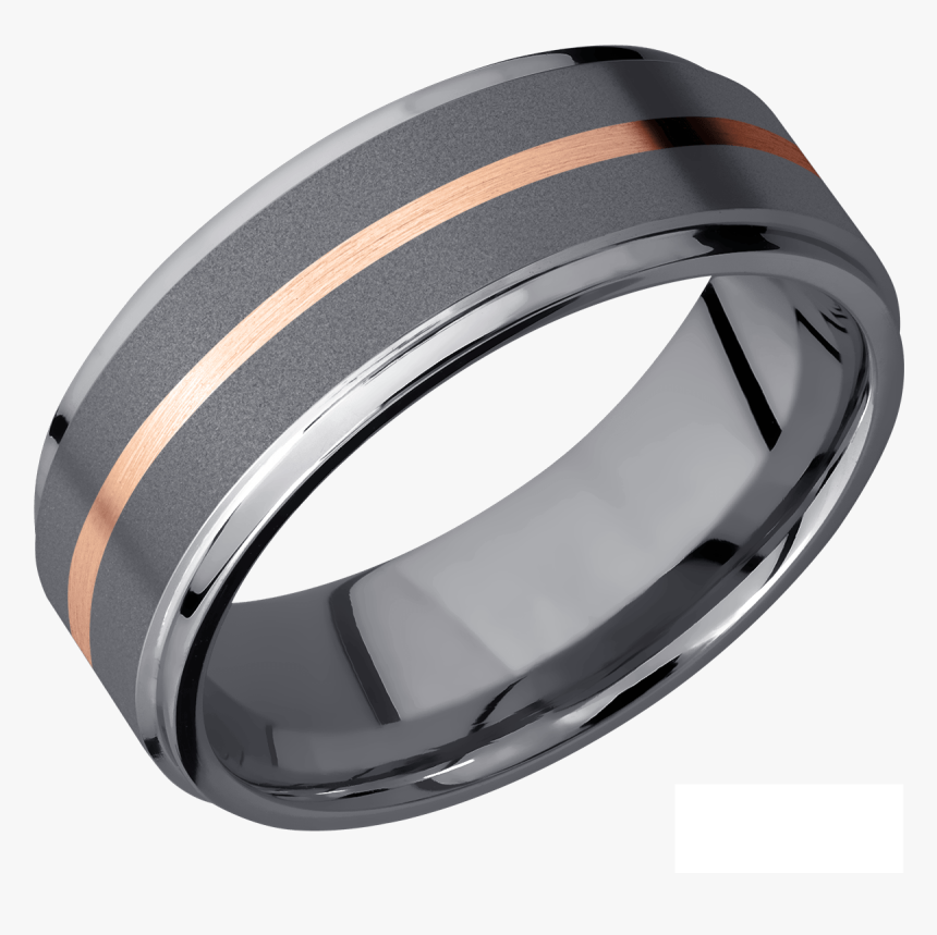 Men S Tantalum & Rose Gold Wedding Ring - Titanium Ring, HD Png Download