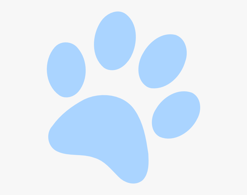 Blue Paw Print Clipart - Paw Print With Black Background, HD Png Download