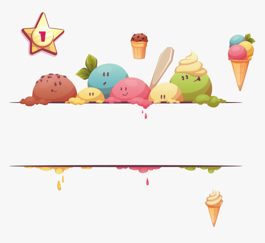 Transparent Ice Cream Cone With Sprinkles Clipart - Ice Cream Social Background, HD Png Download