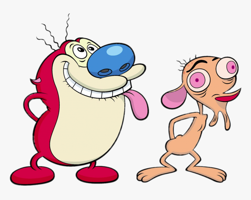 Ren And Stimpy Funny Faces - T-shirt, HD Png Download