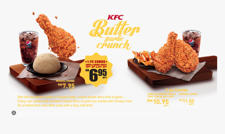 Kfc Garlic Butter Chicken , Png Download - Kfc Chicken Garlic Butter, Transparent Png